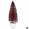 Miniatyrbilde 1 av 2: Dekorativ Figur Juletre Rød Plast 10 x 33 x 10 cm (6 enheter)