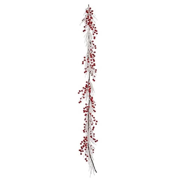 Julegirlander Krist+ K1912687 Hvit Rød Plast 180 x 14 cm Grein (4 enheter)