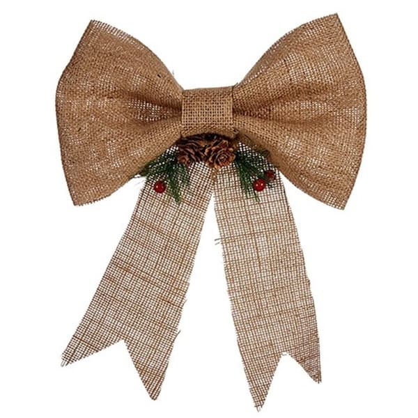 Julekule Krist+ 65584 Brun Rød Grønn Naturfiber 24 x 5 x 34 cm Lasso (12 enheter)