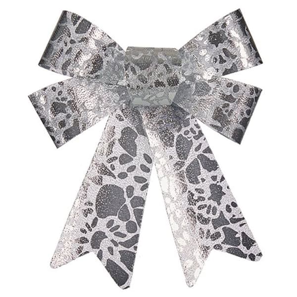 Lasso Krist+ HJ1-12011 Hopeinen PVC Printattu 15 x 4 x 16 cm Joulukuusenpallo (12 osaa)