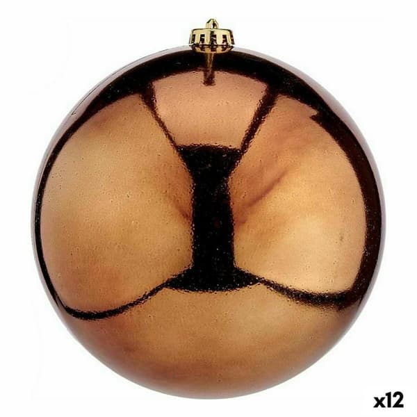 Joulupallo Krist+ 00839 Ruskea Muovinen (12 osaa)