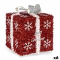 Pikkukuva 1 / 2: Lahjarasia Valkoinen Punainen Hopeinen polypropeeni PET 20 x 23 x 20 cm (6 osaa)