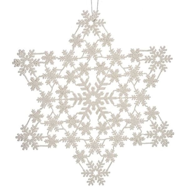 Joulukuusenpallo Tähti Helmiäinen 31,5 x 32 x 0,1 cm (24 osaa)