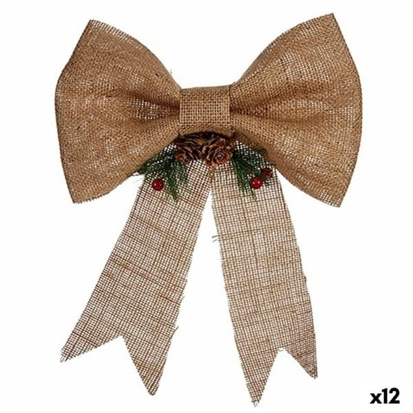 Joulukuusenpallo Krist+ 65584 Ruskea Punainen Vihreä Luonnonkuitu 24 x 5 x 34 cm Lasso (12 osaa)