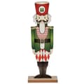 Miniatyrbilde 2 av 2: Dekorativ Figur Nøtteknekker Svart Rød Grønn Tre 8 x 40 x 15 cm (12 enheter)