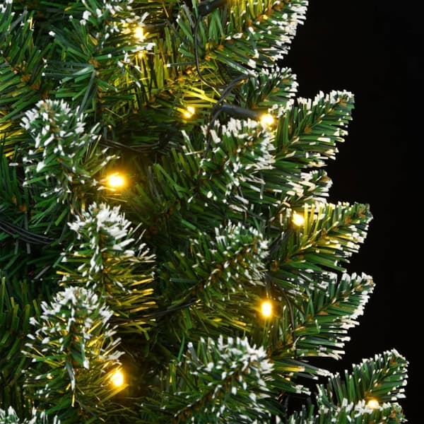 vidaXL Plastgran smal 300 LEDs 180 cm