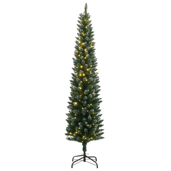 vidaXL Plastgran smal 300 LEDs 180 cm