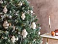 Miniatyrbilde 2 av 6: Sett med 6 Håndlagde julekuler Sølvfargede glasskuler som henger på juletreet Juledekorasjon i sølv
