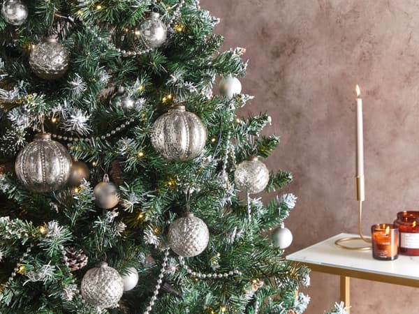 6 st Julkulor Handgjorda Silver Glas Hängande Julgranskulor Juldekor