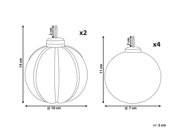 6 st Julkulor Handgjorda Röd Glas Hängande Julgranskulor Juldekor