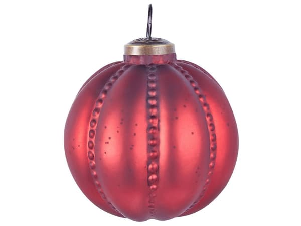 6 st Julkulor Handgjorda Röd Glas Hängande Julgranskulor Juldekor