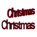 Miniatyrbild 2 av 2: Prydnadsfigur Christmas 11 x 2,5 x 36,5 cm Röd Trä