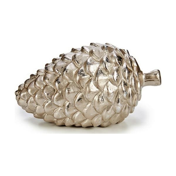 Prydnadsfigur Krist+ C35-40026A Gyllene Silvrig Ananas 9 x 10 x 16 cm