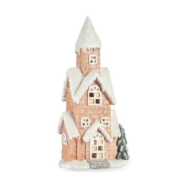 Koristehahmo Talo Joulu LED Valo Musiikkia Pinkki Valkoinen Vihreä Beige Magnesium 25 x 52 x 15 cm
