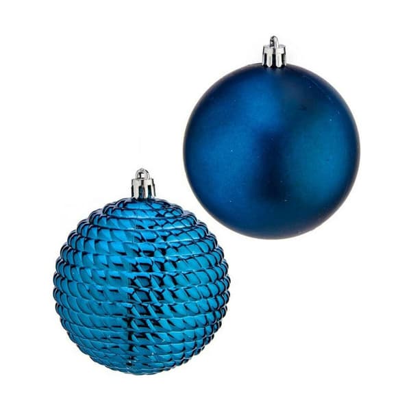 Joulupallosetti Krist+ 00927 Sininen Muovinen Ø 8 cm (6 osaa)