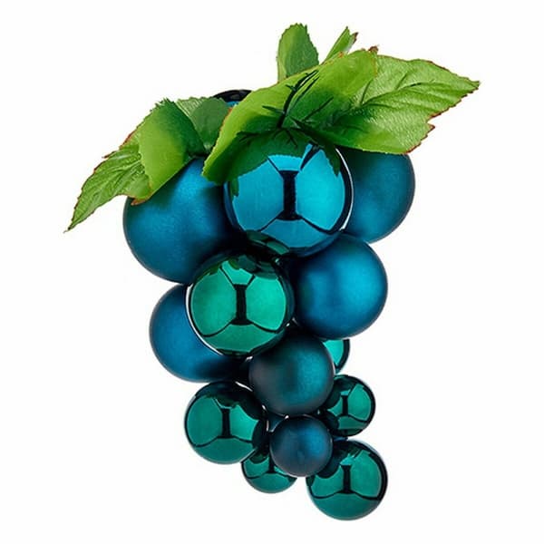 Julgranskula Vindruvor Mini Blå Plast 15 x 15 x 20 cm (14 antal)