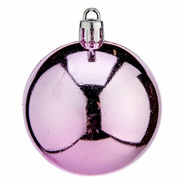 Uppsättning av julkulor Rosa Plast 6 x 7 x 6 cm (12 antal)