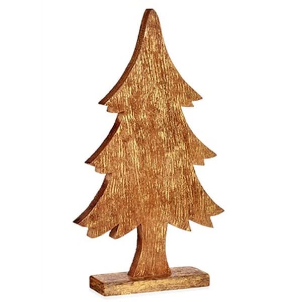 Prydnadsfigur Julgran Gyllene Trä 5,1 x 49,5 x 25,5 cm (6 antal)