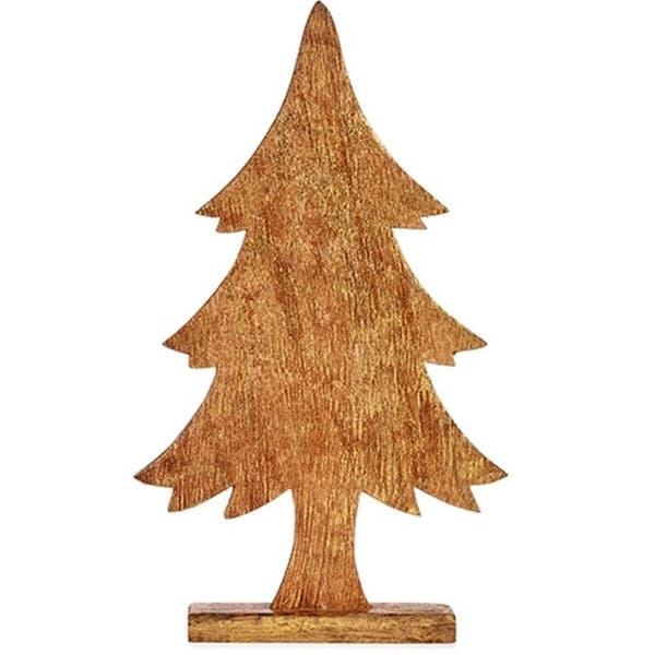 Prydnadsfigur Julgran Gyllene Trä 5,1 x 49,5 x 25,5 cm (6 antal)