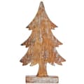 Miniatyrbild 2 av 3: Prydnadsfigur Julgran Silvrig Trä 5 x 31 x 15 cm (6 antal)