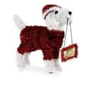 Miniatyrbild 2 av 2: Prydnadsfigur Hund Glitter Vit Röd polypropen PET 9 x 23 x 29,5 cm (12 antal)