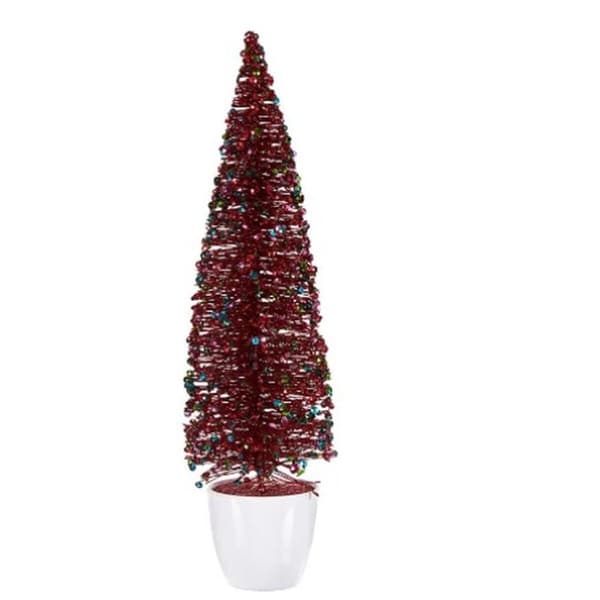 Prydnadsfigur Julgran Blå Fuchsia Plast 10 x 38 x 10 cm (6 antal)