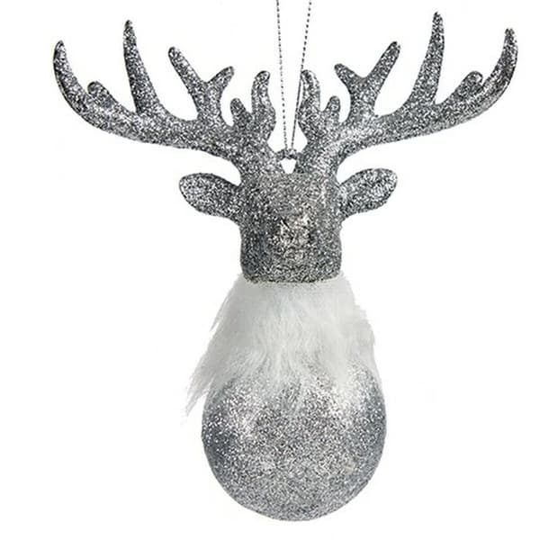 Julgranskula Ren Silvrig Plast Glitter 13,5 x 15,5 x 7 cm (24 antal)
