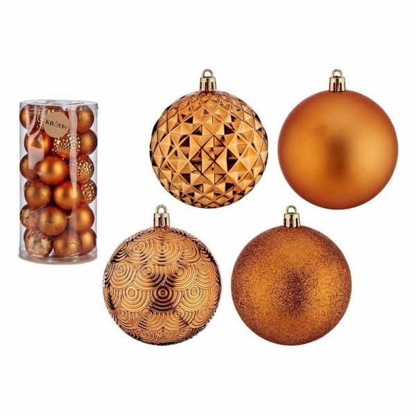 Joulupallosetti 8 cm Oranssi PVC (4 osaa)