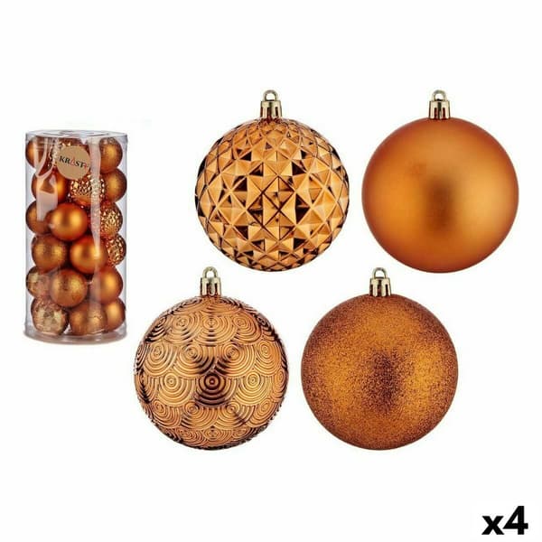 Joulupallosetti 8 cm Oranssi PVC (4 osaa)