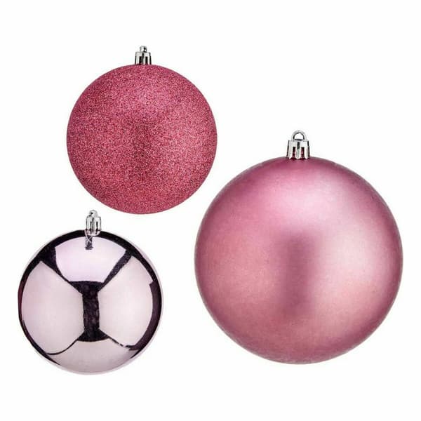 Joulupallosetti Krist+ 00787 Pinkki Muovinen (12 osaa)