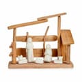 Pikkukuva 2 / 3: Seimikuvaelma Valkoinen Luonnollinen Puu Keraminen 10 x 21 x 25 cm (2 osaa)