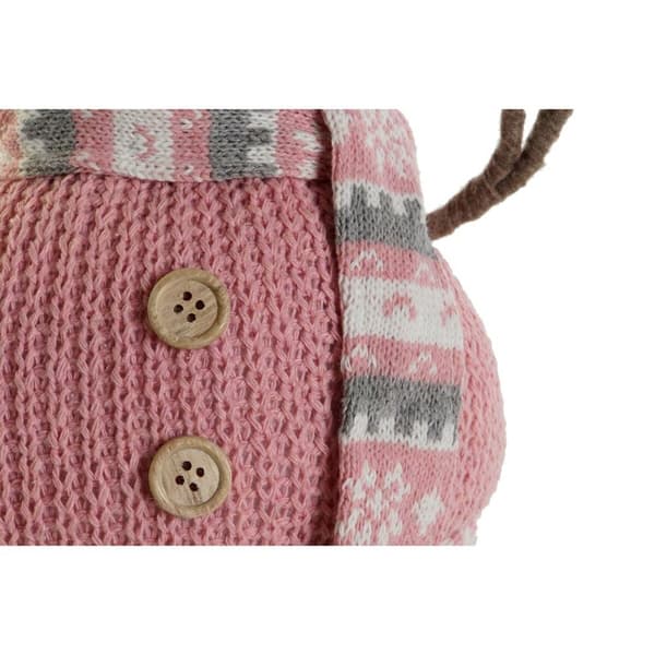 Sisustus DKD Home Decor Valkoinen Ruskea Pinkki 30 x 16 x 33 cm (2 osaa)