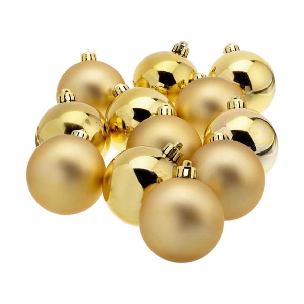 Julgranskulor Decoris Gyllene Plast 12 antal