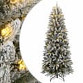 Miniatyrbild 1 av 11: vidaXL Plastgran med 300 LEDs och snö 180 cm