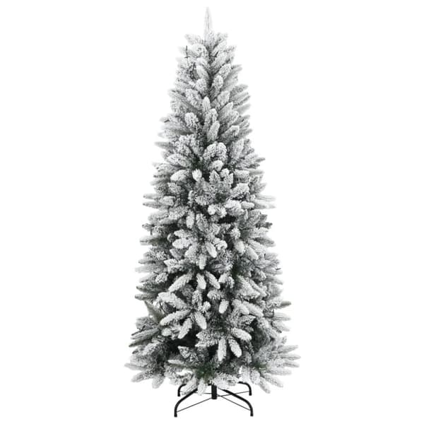 vidaXL Tekojoulukuusi lumihuurteella 300 LED-valoa 180 cm