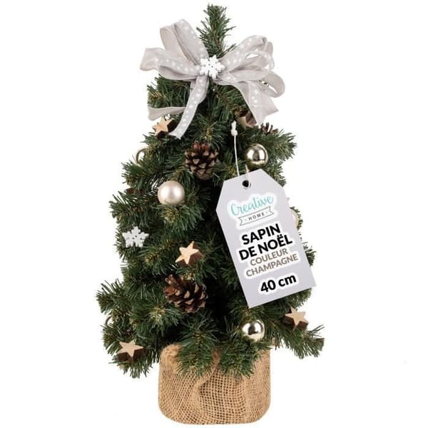Creative Home Mini konstgjord julgran Champagne 40cm - Kontorjuldekoration - Konstgjord gran - Konstgjord julgran