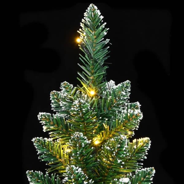 vidaXL Plastgran smal 300 LEDs 210 cm