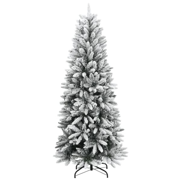 vidaXL Plastgran med 150 LEDs och snö 120 cm
