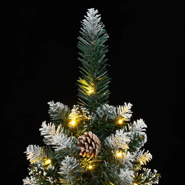 vidaXL Plastgran smal 300 LEDs 210 cm