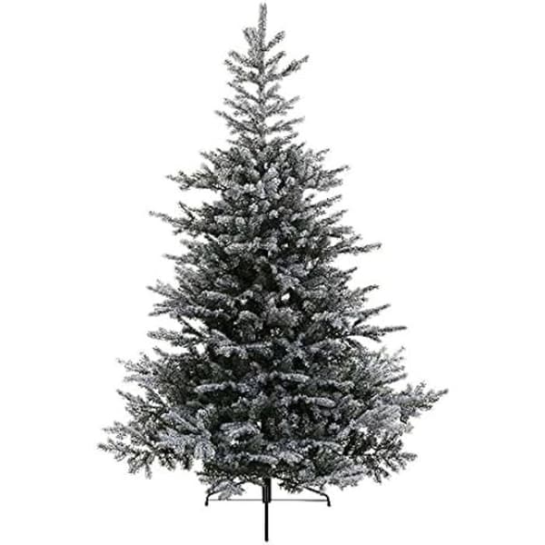 KAEMINGK Grandis fördekorerad julgran - 180cm - PVC/PE/metall - Frostad och snöig finish