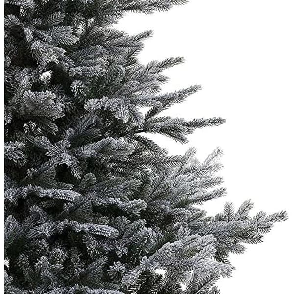 KAEMINGK Grandis fördekorerad julgran - 180cm - PVC/PE/metall - Frostad och snöig finish