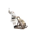 Miniatyrbild 1 av 4: Prydnadsfigur DKD Home Decor Tomte Jul Grå Champagne Trä 42 x 22 x 48 cm
