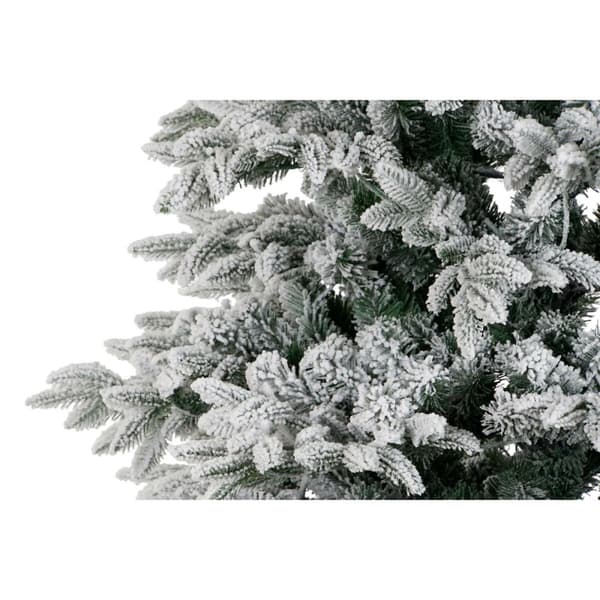 Julgran DKD Home Decor Vit Grön Polyetylen Snöfall 140 x 140 x 210 cm