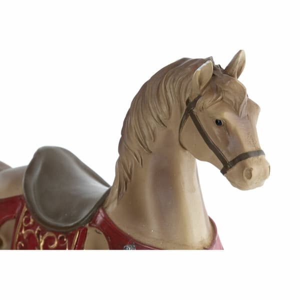 Joulukuusenpallo DKD Home Decor Ruskea Punainen Hartsi Hevonen 34 x 10 x 32 cm (3 osaa)