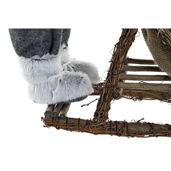 Joulukuusenpallo DKD Home Decor Punainen Harmaa Puu Joulupukki 42 x 22 x 48 cm