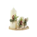 Pikkukuva 1 / 4: Kynttiläsarja DKD Home Decor Valkoinen Vihreä Joulu 7 x 7 x 15 cm