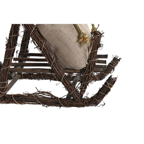 Prydnadsfigur DKD Home Decor Tomte Jul Grå Champagne Trä 42 x 22 x 48 cm