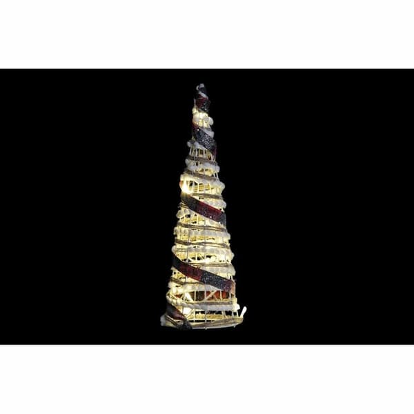 Dekoration DKD Home Decor Koner Jul LED Vit Svart Röd Naturell Silvrig 20 x 20 x 80 cm (3 Delar)