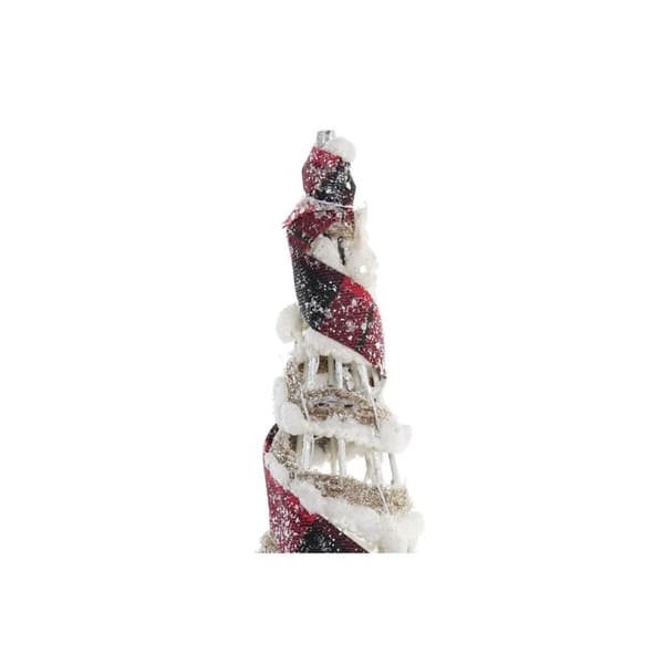 Dekoration DKD Home Decor Koner Jul LED Vit Svart Röd Naturell Silvrig 20 x 20 x 80 cm (3 Delar)