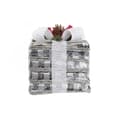 Pikkukuva 3 / 4: Koristerasiasetti DKD Home Decor LED Valkoinen Punainen Vihreä Hopeinen Metalli Lumisade 25 x 25 x 29 cm (3 Kappaletta)